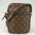 Louis Vuitton Monogram Canvas M40264 Brown Cow Leather 2way