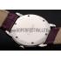 Cartier Ronde Louis Silver Diamond Case White Dial Purple Leather Bracelet 1454009