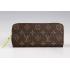 Louis Vuitton Monogram Canvas Zippy Wallet With Green Leather Zipper Pull 608254