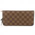 Louis Vuitton Damier Canvas N66566 Brown Canvas Unisex Wallet HM06768