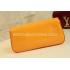 Louis Vuitton Orange Patent Leather Clutch Wallet