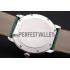 Cartier Ronde Louis Cartier White Dial Stainless Steel Case Diamond Bezel Green Leather Strap