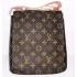 Louis Vuitton Monogram Canvas M51258 Brown Cow Leather Unisex Bag Replica