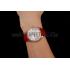 Cartier Ronde Louis Gold Diamond Case White Dial Red Leather Bracelet 1454005