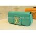 Louis Vuitton Clutch Wallet Green Patent Leather Replica