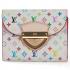 Louis Vuitton Monogram Multicolore M60280 White Small Wallet Replica