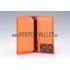 Cheap Louis Vuitton Ebene Damier Brazza Wallet with Orange Leather Trim