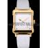 Louis Vuitton Emprise White Dial Gold Case White Leather Strap  622786