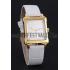 Louis Vuitton Emprise White Dial Gold Case White Leather Strap  622786