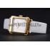 Louis Vuitton Emprise White Dial Gold Case White Leather Strap  622786