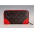 Louis Vuitton Monogram Infrarouge Zippy Wallet Red