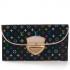 Louis Vuitton Monogram Multicolore M93738 Black Small Ladies Wallet