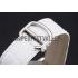 Cartier Ronde Louis Cartier White Dial Stainless Steel Case White Leather Strap