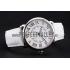 Cartier Ronde Louis Cartier White Dial Stainless Steel Case White Leather Strap