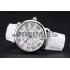 Cartier Ronde Louis Cartier White Dial Stainless Steel Case White Leather Strap