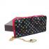 Louis Vuitton Monogram Multicolore M93754 Black Cow Leather Ladies Wallet