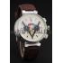 Replica Louis Vuitton Tambour LV Cup Regate White Dial Stainless Steel Case Brown Rubber Strap