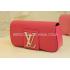 Louis Vuitton Clutch Red Leather Wallet