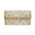 Louis Vuitton Monogram Multicolore M92659 White Cow Leather Small Wallet