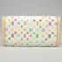 Louis Vuitton Monogram Multicolore M92659 White Cow Leather Small Wallet