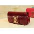 Louis Vuitton Clutch Patent Leather Wallet Red