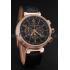 Cheap Louis Vuitton Tambour LV277 Chronograph Black Dial Rose Gold Case Black Leather Strap