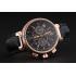 Cheap Louis Vuitton Tambour LV277 Chronograph Black Dial Rose Gold Case Black Leather Strap