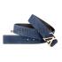 Louis Vuitton  Brass Logo Buckle Blue Suede Leather Belt