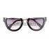 Miu Miu Rounded Cut Off Cat-Eye Black Sunglasses 308040