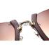 Replica Miu Miu Cut Off Cat-Eye Brown Sunglasses 308036