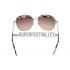 Miu Miu Oversized Square Half Frames Printed Sunglasses 307898