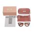 Miu Miu Rounded Cut Off Cat-Eye Brown Sunglasses 308041