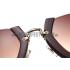 Miu Miu Rounded Cut Off Cat-Eye Brown Sunglasses 308041