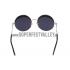 Replica Miu Miu Noir Retro Round Semi-Rimless Black Sunglasses 307887