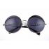 Replica Miu Miu Noir Retro Round Semi-Rimless Black Sunglasses 307887