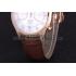 Omega DeVille Rose Gold Bezel with White Dial and Brown Leather Strap  621570