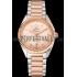 Cheap Omega Globemaster Rose Gold Dial Stainless Steel Case Rose Gold Bezel Two Tone Bracelet