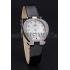 Omega Ladies Watch White Dial With Jewels Stainless Steel Case With Diamonds Case White Leather Strap  622826