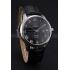 Omega DeVille Black Dial Stainless Steel Case Black Leather Strap  622829