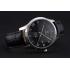 Omega DeVille Black Dial Stainless Steel Case Black Leather Strap  622829