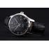 Omega DeVille Black Dial Stainless Steel Case Black Leather Strap  622829