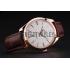 Swiss Omega DeVille Tresor White Dial Gold Case Brown Leather Strap  622846