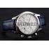 Omega Chronograph White Dial Stainless Steel Case Blue Leather Strap