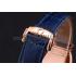 Omega Sochi Petrograd White Dial Gold Case Blue Leather Strap  622820 Replica