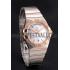 Swiss Omega Constellation White Dial Stainless Steel Case Rose Gold Bezel Two Tone Bracelet