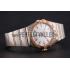 Swiss Omega Constellation White Dial Stainless Steel Case Rose Gold Bezel Two Tone Bracelet