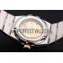 Swiss Omega Constellation White Dial Stainless Steel Case Rose Gold Bezel Two Tone Bracelet