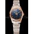 Replica Omega De Ville Ladies Blue Dial Rose Gold Case Two Tone Bracelet 1453784