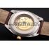 Omega Globemaster Gold Dial And Bezel Stainless Steel Case Brown Leather Strap