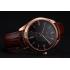 Cheap Omega Tresor Master Co-Axial Black Dial Rose Gold Case Brown Leather Strap